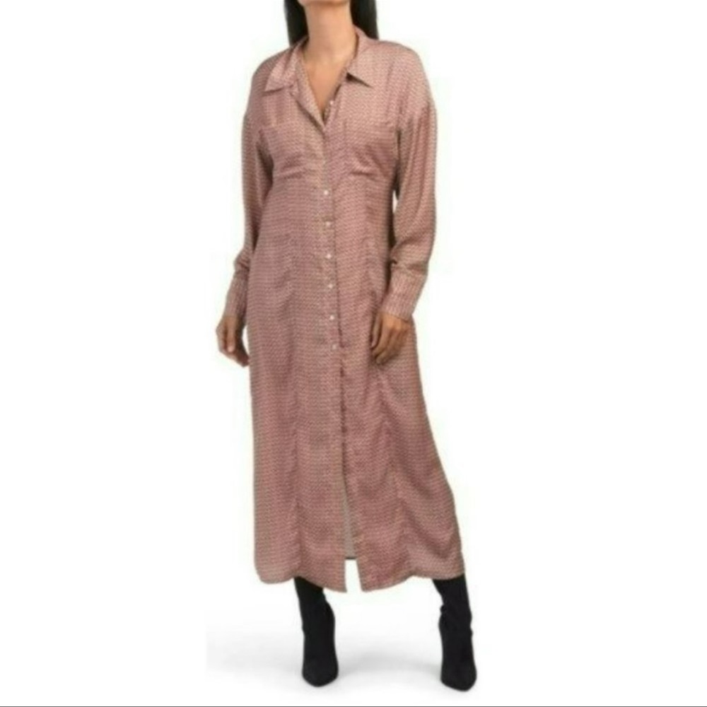 Zara floral tunic style shirt dress|zara long midi dress|Zara casual dress - Picture 2 of 6